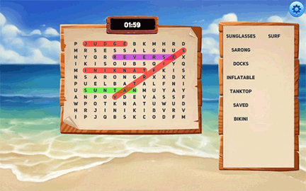 Word Search Vacation screenshot